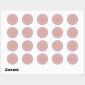 Neutrales Yoga-Studio-Logo-Sticker Runder Aufkleber (Blatt)