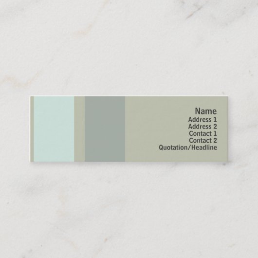 Neutralität - dünn mini visitenkarte (Vorderseite)