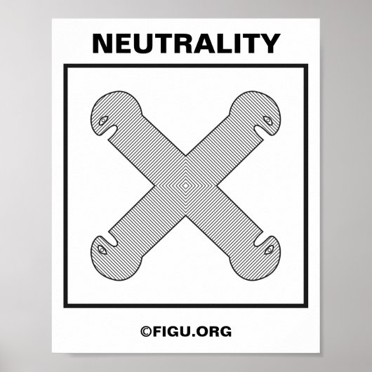 Neutralitätszeichen Poster (Vorne)