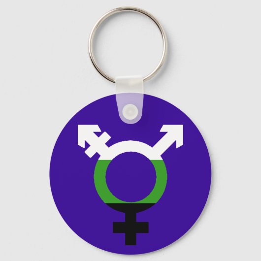 Neutrois Flag Trans Symbol Schlüsselanhänger (Vorderseite)