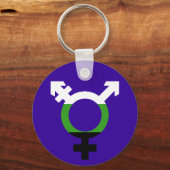 Neutrois Flag Trans Symbol Schlüsselanhänger (Vorderseite)
