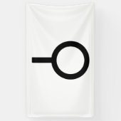 Neutrois Gender-Symbol Banner (Vertikal)