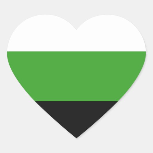 Neutrois Pride Flag Herz-Aufkleber (Vorderseite)