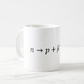 Neutron für Proton Beta Decay - Nukleare Physik-Ba Kaffeetasse (Vorderseite Links)