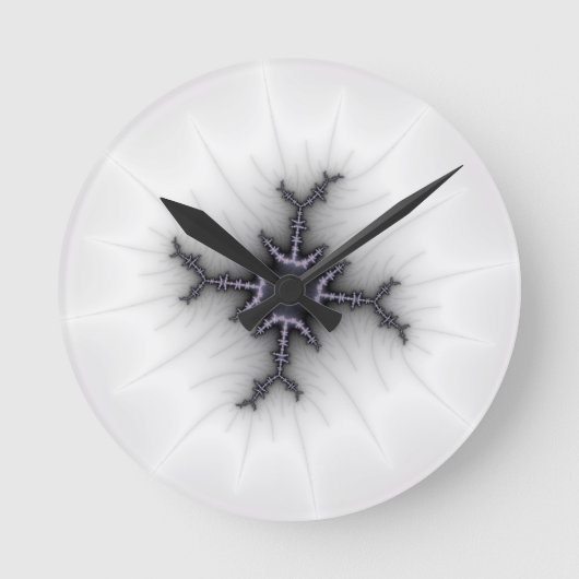 Neutron Star - Fractal Art Runde Wanduhr (Vorderseite)