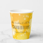 NeutronenBaby-Dusche für gelbes Orangengeschlecht Pappbecher (Vorderseite)