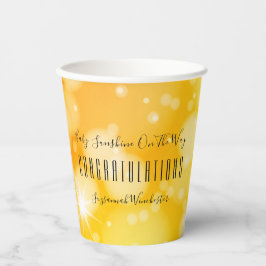 NeutronenBaby-Dusche für gelbes Orangengeschlecht Pappbecher