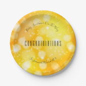 NeutronenBaby-Dusche für gelbes Orangengeschlecht Pappteller (Vorderseite)