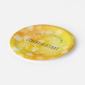 NeutronenBaby-Dusche für gelbes Orangengeschlecht Pappteller (Schrägansicht)