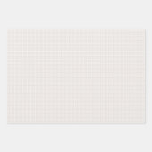 Neutronenbeige Gingham und Dots einfaches klassisc Geschenkpapier Set (Vorderseite 3)