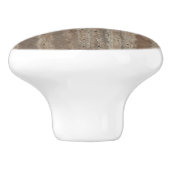 Neutronenbeige Holzkohle Grau-brauner Marmorstein Keramikknauf (Seitenansicht)