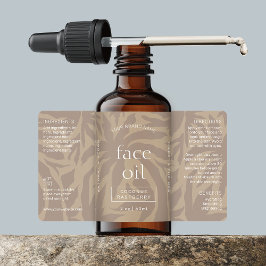 Neutronenbeige Modernes 2 OZ Tropferflasche-Etiket