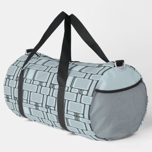 Neutronenblau des Rechteck-Musters Duffle Bag (Rechte Ecke)