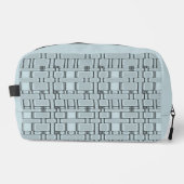 Neutronenblau des Rechteck-Musters Waschbeutel (Vorderseite)