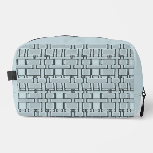 Neutronenblau des Rechteck-Musters Waschbeutel (Vorderseite)