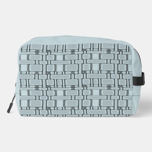 Neutronenblau des Rechteck-Musters Waschbeutel (Rückseite)