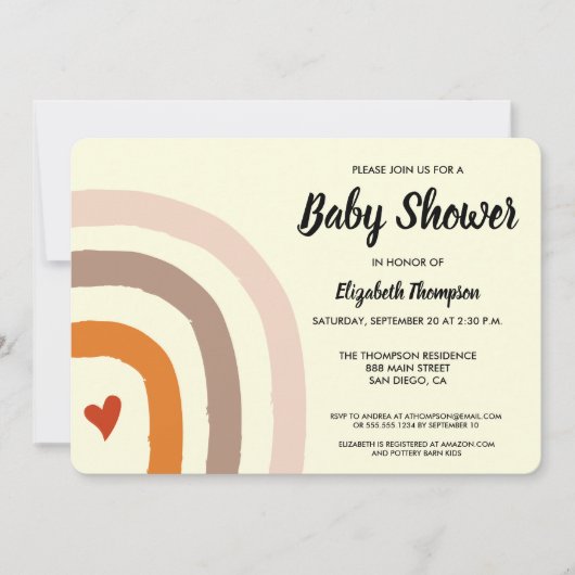 Neutronenbogen-Baby Einladung (Vorderseite)