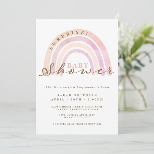 Neutronenbogen-Babydusche Einladung (Stehend Vorderseite)