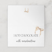 Neutronenbow-Buffet-Etikett Beige Brautparty Platzkarte (Außenseite Aufgefaltet)