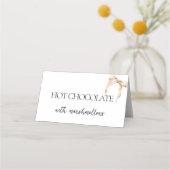 Neutronenbow-Buffet-Etikett Beige Brautparty Platzkarte (Vorderseite)