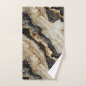 Neutronenbraun-Marmorgoldfolie Badhandtuch Set (Handtuch)