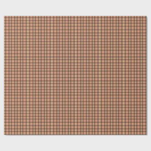 Neutronenbraun und Tan Tartan Kariert Geschenkpapier (Flach)