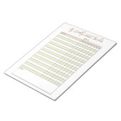 Neutronenbraun, wöchentlich Habit Tracker Notepad Notizblock (angewinkelt)