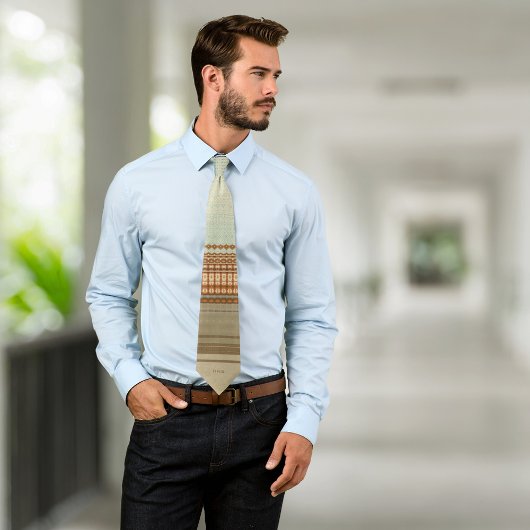 Neutronenbraune Salbei abstrakt zeitgenössisches M Krawatte