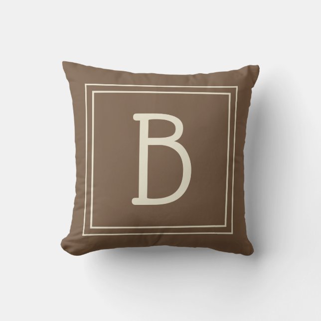 Neutronencreme mit Gerahmter Monogramm, anfänglich Kissen (Vorderseite)