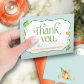 Neutronenduschabfall des geflochtenen Kürbisgeschl Dankeskarte