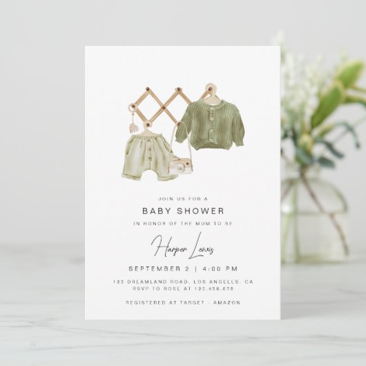 Neutronendusche grüne Einladung (Stehend Vorderseite)