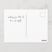 Neutronenerde-Töne von Yoga-Neutronen in Beige Bra Postkarte (Rückseite)