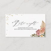 Neutronenfarben-Boho-Flora-Datumskarten Begleitkarte (Vorderseite)