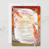 Neutronenfarbener Herbst Botanisches Thema Einladung (Vorderseite)