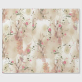 Neutronenfarbener Herbst Botanisches Thema Geschenkpapier (Flach)