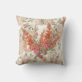 Neutronenfarbener Herbst Botanisches Thema Kissen