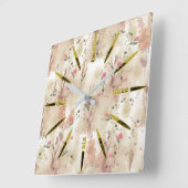 Neutronenfarbener Herbst Botanisches Thema Quadratische Wanduhr (Winkel)