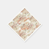 Neutronenfarbener Herbst Botanisches Thema Serviette (Ecke)