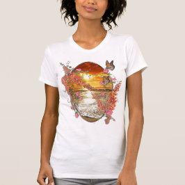Neutronenfarbener Herbst Botanisches Thema T-Shirt