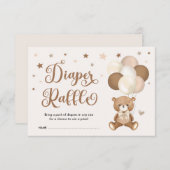 Neutronenfels-Teddy-Bärentaucher-Windeln Begleitkarte (Vorne/Hinten)