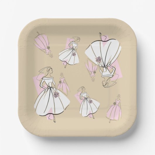 Neutronenfraktion-Multiquadrat Pappteller (Vorderseite)