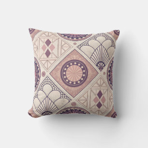 Neutronengeometrisches Art Deco Kissen