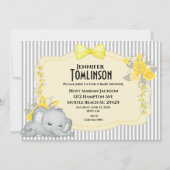 Neutronengraue gelbe Blütendusche Einladung (Vorderseite)