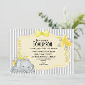 Neutronengraue gelbe Blütendusche Einladung (Stehend Vorderseite)