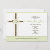 Neutronengrüne Weihnachten/Taufe Einladung (Vorderseite)