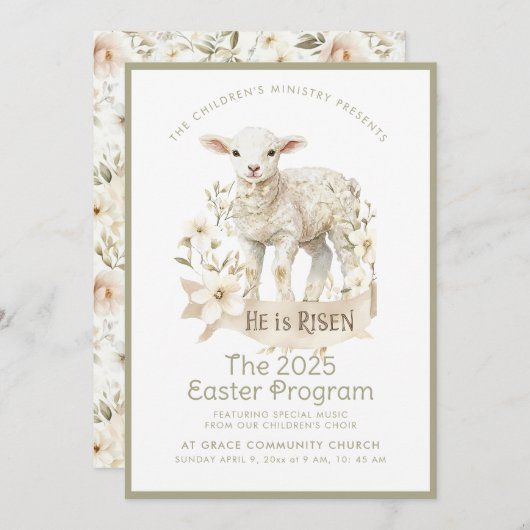 Neutronenlamm | Einladung zum Osterprogramm (Vorne/Hinten)