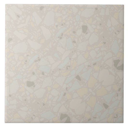Neutronenlichtbeige, moderne, einfache Terrazzo-Wi Fliese (Vorderseite)