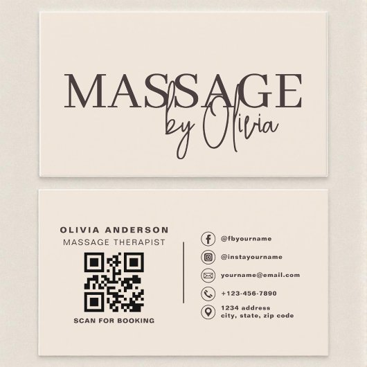 Neutronenmassagetherapeut QR-Code Visitenkarte