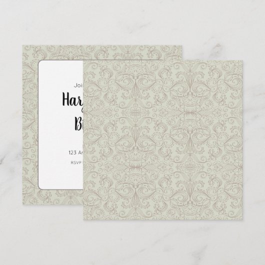 Neutronenmatte Muster Geburtstagseinladung (Vorne/Hinten)