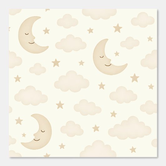 Neutronenmoon und Sterne Kinderzimmer-Tapete weich Tapete (Vorderseite)